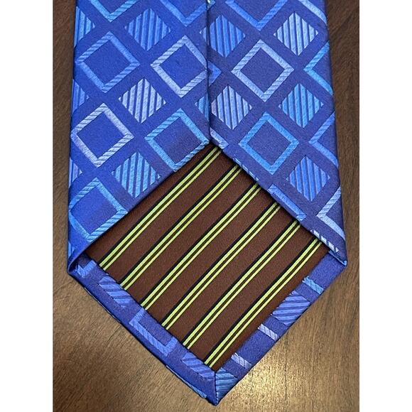 Bcbg Attitude Blue Hand Made 100% Imported Silk Men’s Neck Tie Made In China - Picture 2 of 9